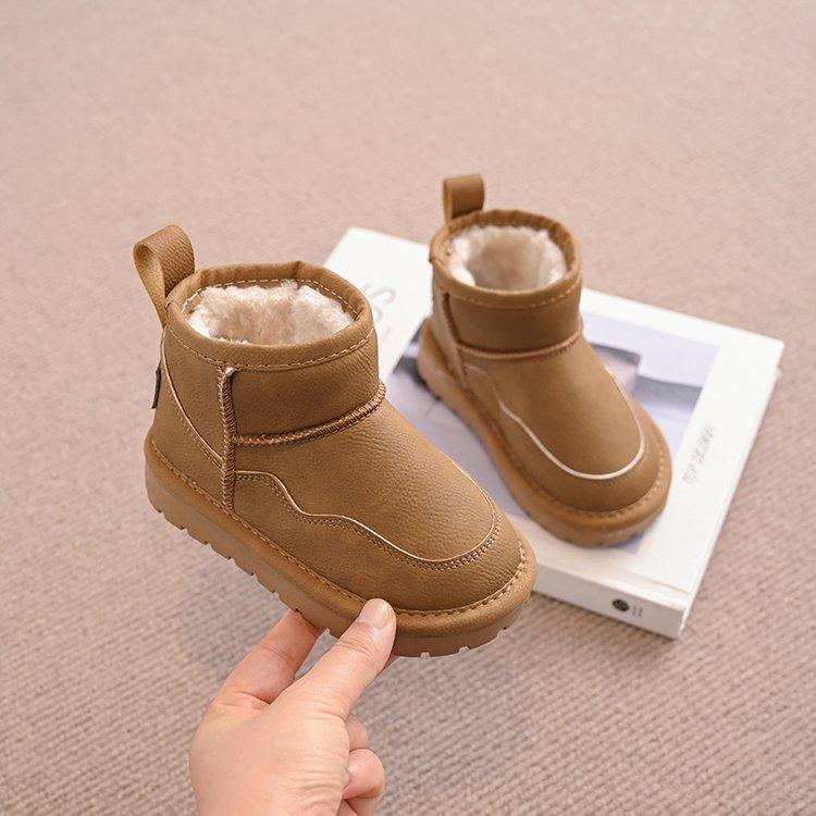 

Детские бархатные утепленные теплые зимние сапоги 2025 новый год для девочек хлопковые сапоги корейская версия водонепроницаемые короткие сапоги для мальчиков 36 yards inner length about 22.0cm верблюд