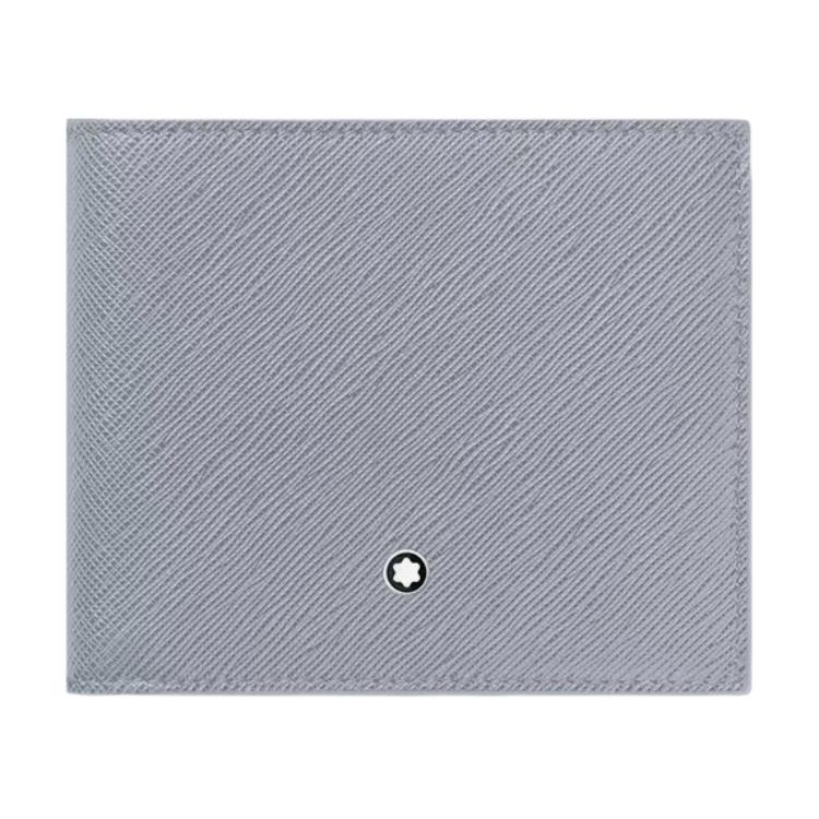 Montblanc Meisterstück Collection Logo Leather Wallet Men Wallet Gray 198211 Basic Set (Bag+Dust Bag)