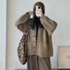 2025 New Autumn Women Sweater Knitting Basic Fashion Tops Tees Cardigan Long Sleeve Solid Shirt Loose Blue Coat