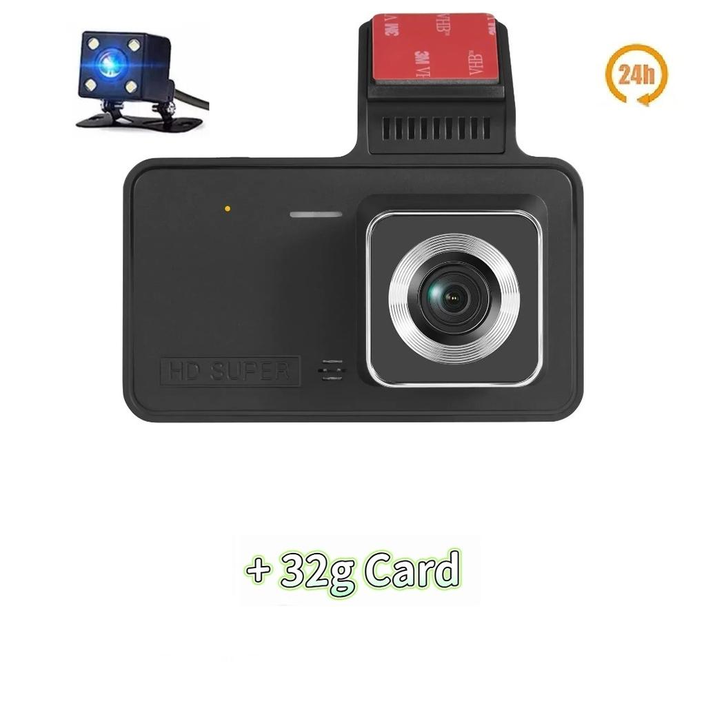 Dash Cam Front and Rear View Camera Video Recorder Dual Lens Car Dvr Cycle Recording Night Vision G-sensor HD 4 Inch Dashcam