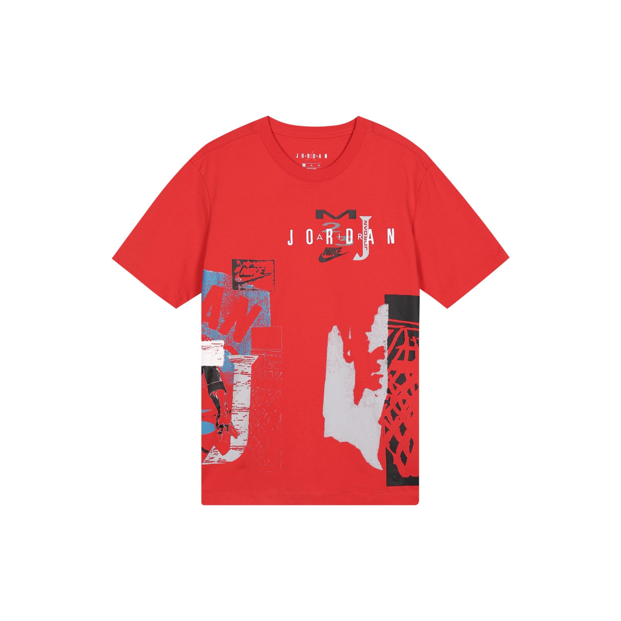 Air Jordan Sport DNA SS20 Printed Short Sleeve TEE Men Red Men s CJ6224-657 L