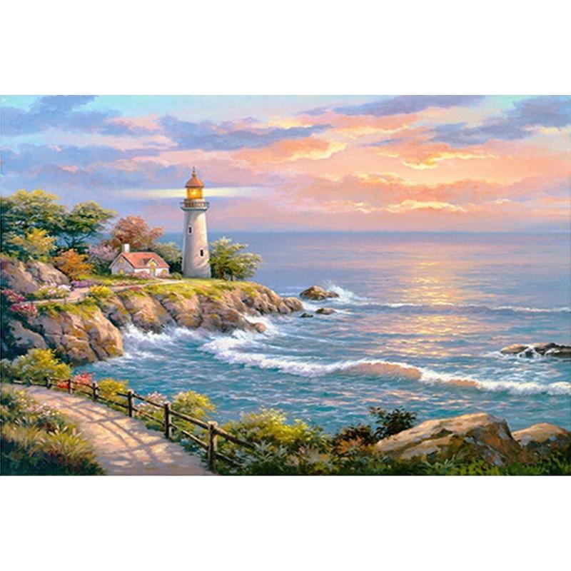 Pictură cu diamant 5D DIY Peisaj natural Mozaic Broderie Animale cu punct de cruce Decorare artizanală