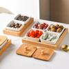 Nordic Ceramic Compartment Snack & Dessert Plate with Lid