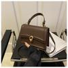 Retro Stylish Pu Mini Square Bag With Lock Closure For Casual Daily Use