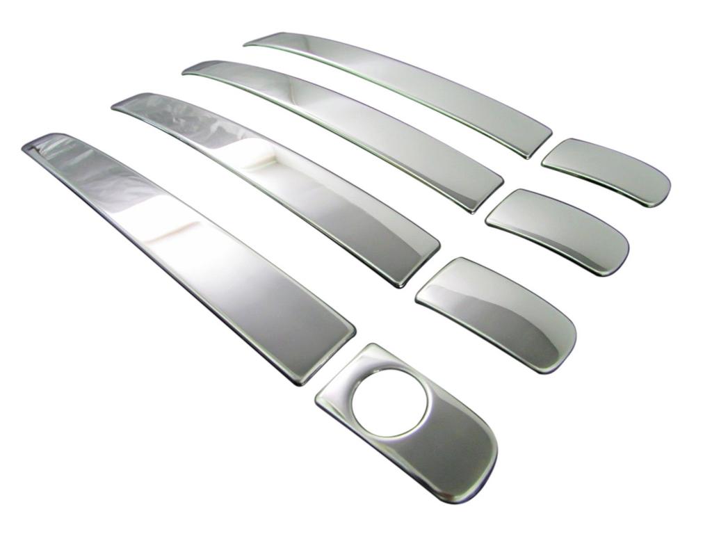 BRIGHTZ WRX STI VAB Ultra Mirror Finish Stainless Steel Door Handle Half Type VAG VA AG W R X S 4 WRXSTI Covers, 8-Piece [PRIUS30-NOBU-HS-A3B1]