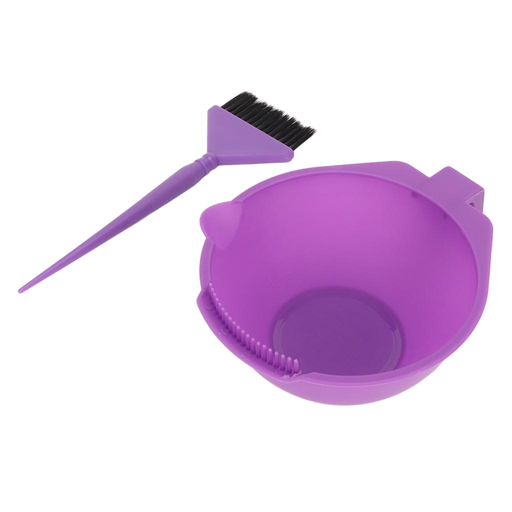 2Pcs Hair Dye Brush Bowl DIY Color Hair Coloring Styling Tool Kit Set for Home Salon