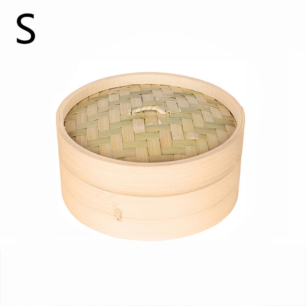 Bamboo Steamer Home Wooden Bamboo Steamer With Lid Fish Rice Vegetable Snack Storage Basket Kitchen Cooking Tools