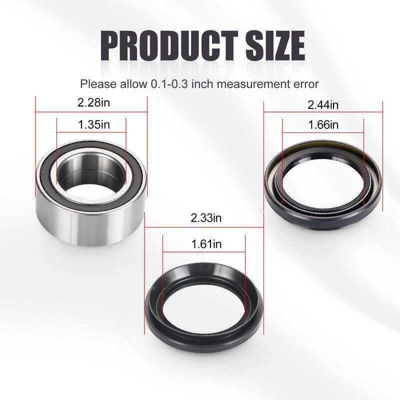 Rear Wheel Bearings & Seals Kit for Honda Rincon 650 GPScape TRX650FA 2003 2004-2005 Rincon 680 TRX680FGA GPScape 2006-2009 2023