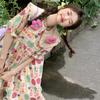 Summer 2026 New Sweet Wind Design Sense Niche Personality Age-reducing Printing Doll Collar Bubble Sleeve Dress Women