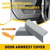 Fit Honda 2009-2015 Pilot Leather Front Door Panels Armrest Cover Gray