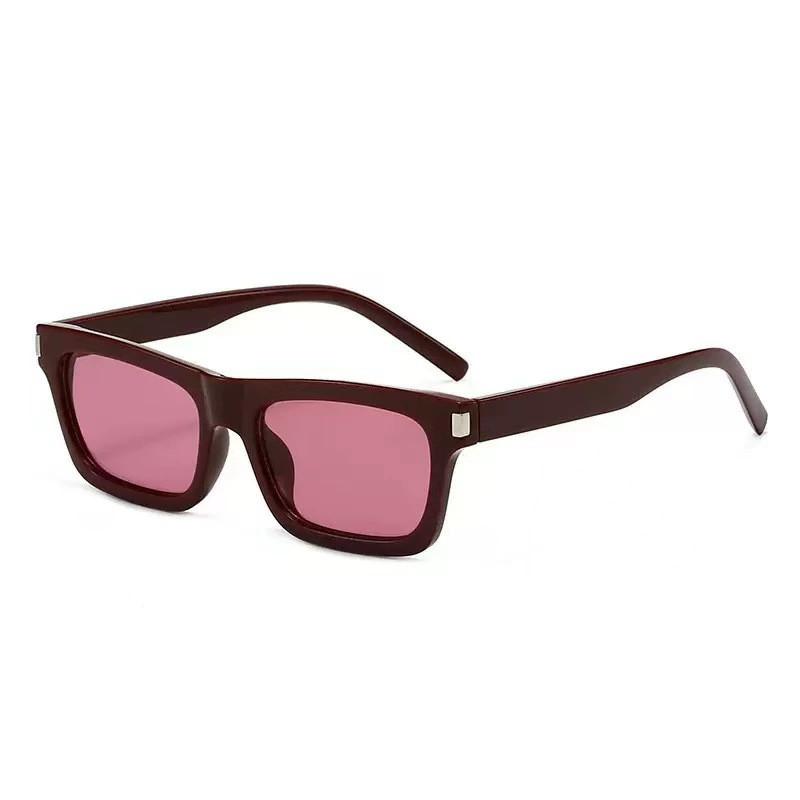 Square Vintage Sunglasses For Women With Uv400 Protection And Gray Lenses For Outdoor Fashion