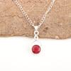 Schmuck mit rosa Rubellit-Edelstein, Anhänger aus massivem 925er Sterlingsilber, wunderschöner Silberanhänger, handgefertigter Heilanhänger für Damen