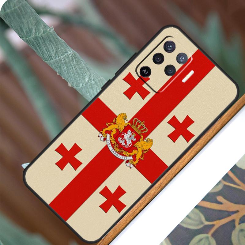 Georgia Flag For OPPO A52 A72 A92 A98 A78 A58 A5 A9 A15 A17 A77 A53S A57S A94 A74 A54 A16 A76 A96 Case