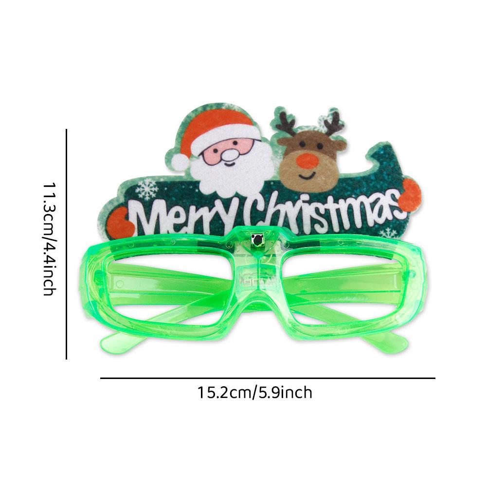 

Новогодние мультяшные рождественские светящиеся очки со светодиодной подсветкой Санта-очки для взрослых и детей рождественские подарки для вечеринок фестиваль домашний декор L