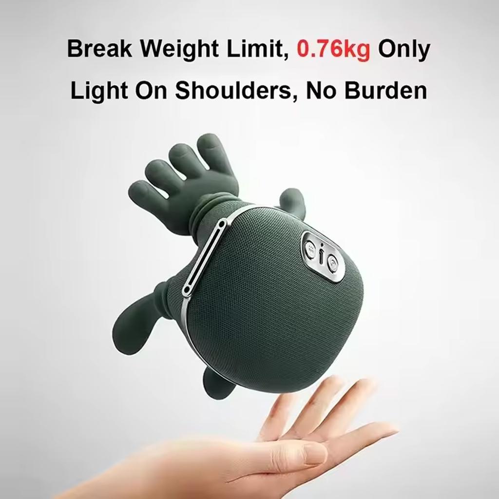 Heated Neck Shoulder Massager With Kneading Therapy Design For Muscle Pain Relief Portable For Home Office Travel Use