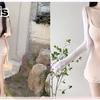 Korean Dongdaemun New Sexy Bodycon Sling Dress with Leaf Detail