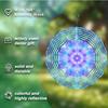 3D Dream Mandala Flower Pattern Wind Changer - Metal Kinetic Garden Decoration, Colorful Rotating Metal Hanging Ornament, Outdoor Wind Chime