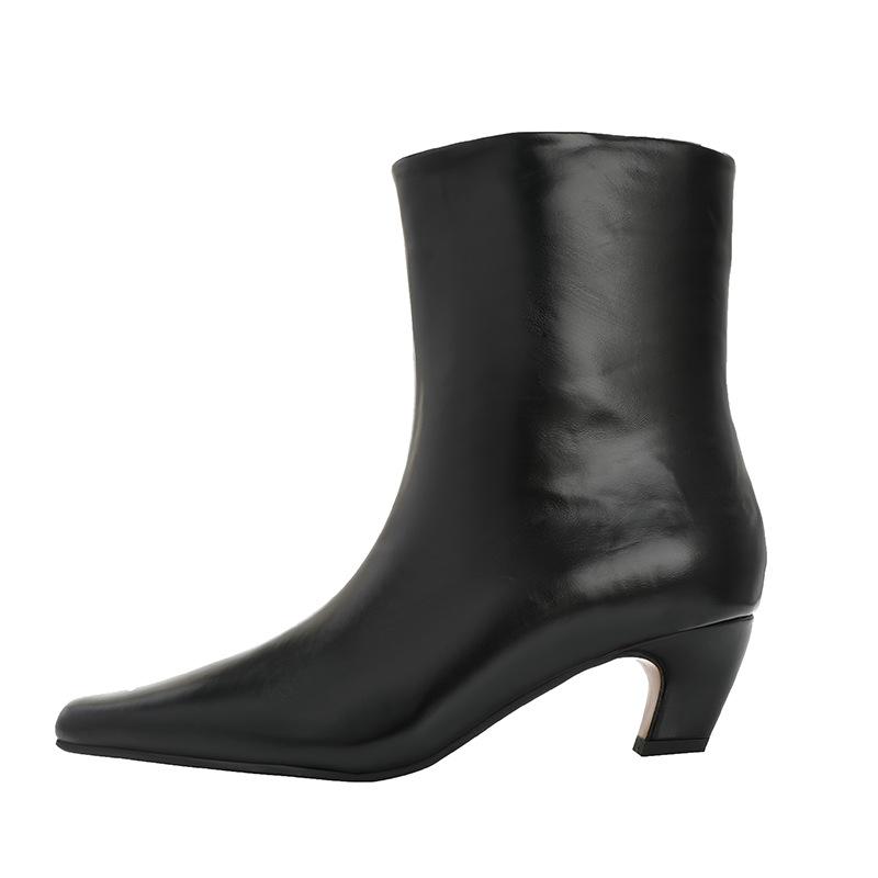 

Осень и зима ретро квадратный носок толстый каблук короткие ботинки ветер темперамент тонкие ботинки майярдово-коричневые короткие ботинки 42 чёрный