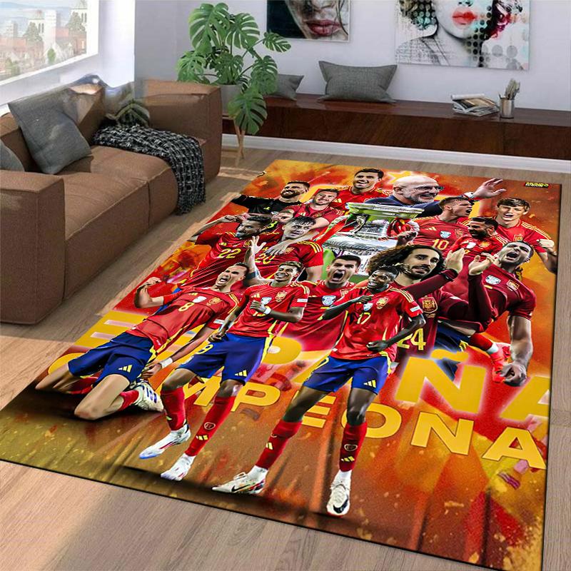 "Soccer Champions Carpet" Designed Floor Mat, Suitable As a Non-slip Mat for the Living Room or Bedroom Sofa