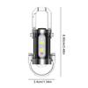 Mini Flashlight Multifunctional COB LED Keychain Flashlight USB Rechargeable Ultralight Camping Flashlight for Outdoor Emergency