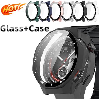 Custodia per Huawei Watch GT 5/GT5 Pro 46mm Protezione Schermo in Vetro Temperato e Bumper Protettivo Rigido in PC Accessori Cover Huawei GT5
