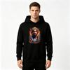 Men's Printed Pullover Hoodie Hip Hop Rapper Portrait Casual Long Sleeve Sweatshirt