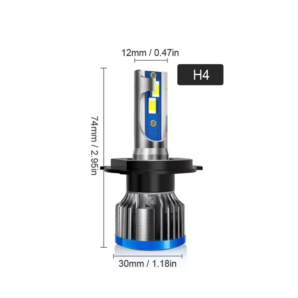 2PCS High/Low Beam H4 LED Headlight Bulb 150W 25000LM LED Headlights IP68 Waterproof 6000K white Super Bright  Auto Led Lights