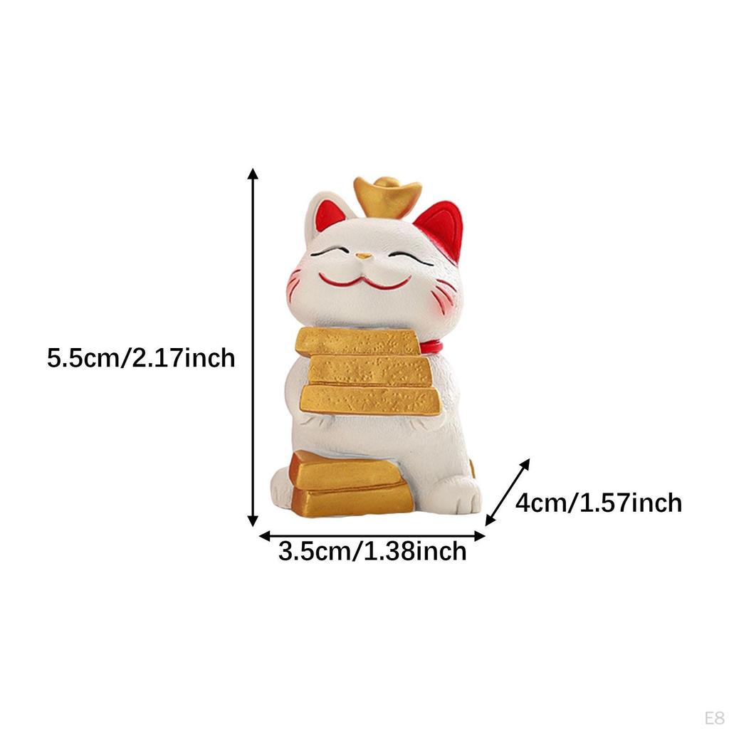 Lucky Cat Decoration, Cartoon Animal Sculpture for Party Gift and Entryway Display