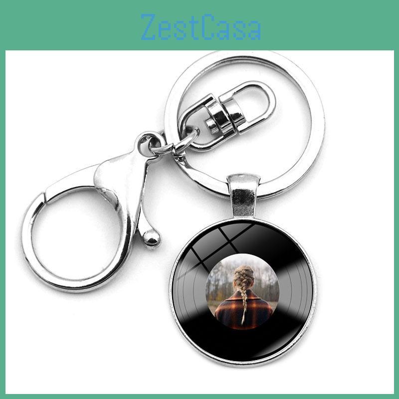 Eleganter Taylor Swift Schallplatten-Schlüsselanhänger Kreatives Geschenk Zinklegierung Modernes Schlichtes Design