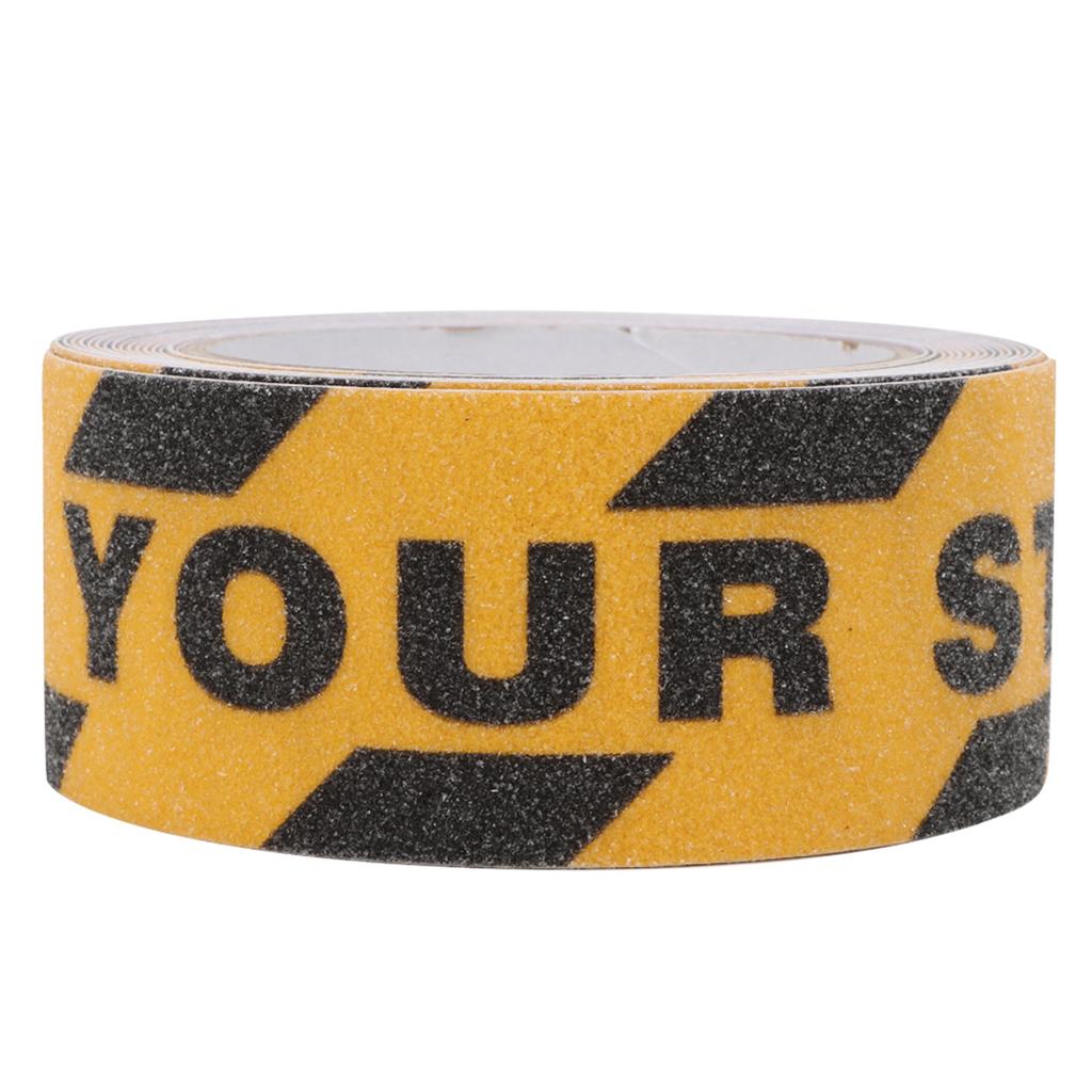 Watch Your Step Non Slip Tape Floor Stair Step Anti Slip Abrasive Safety PVC Tape 5m
