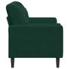 Vidaxl 2-Osobowa Sofa Z Poduszkami, Ciemnozielona, 140 Cm, Aksamit