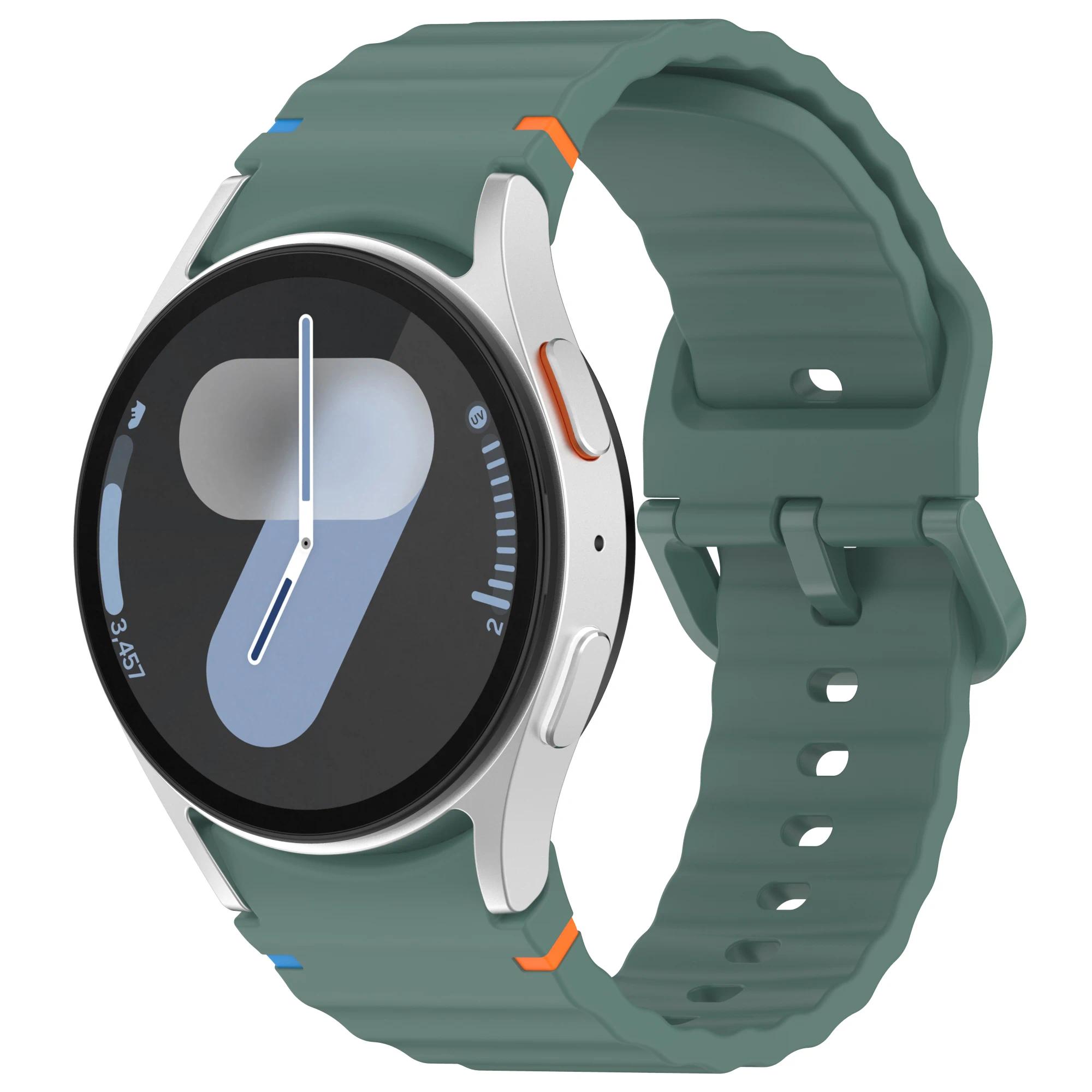 

Официальный силиконовый ремешок для Samsung Galaxy Watch 7/FE/6/5/4 44мм 40мм Браслет для Galaxy Watch 4-6 Classic 47/43мм 42/46мм Ремешок Galaxy Watch 7 40mm