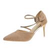 Fashion 2025 Fashion Outdoor Women's High Heels Pointed Toe Crystal Buckle Strap Thin Heels Pumps for Versatile Dress & Party Sandals