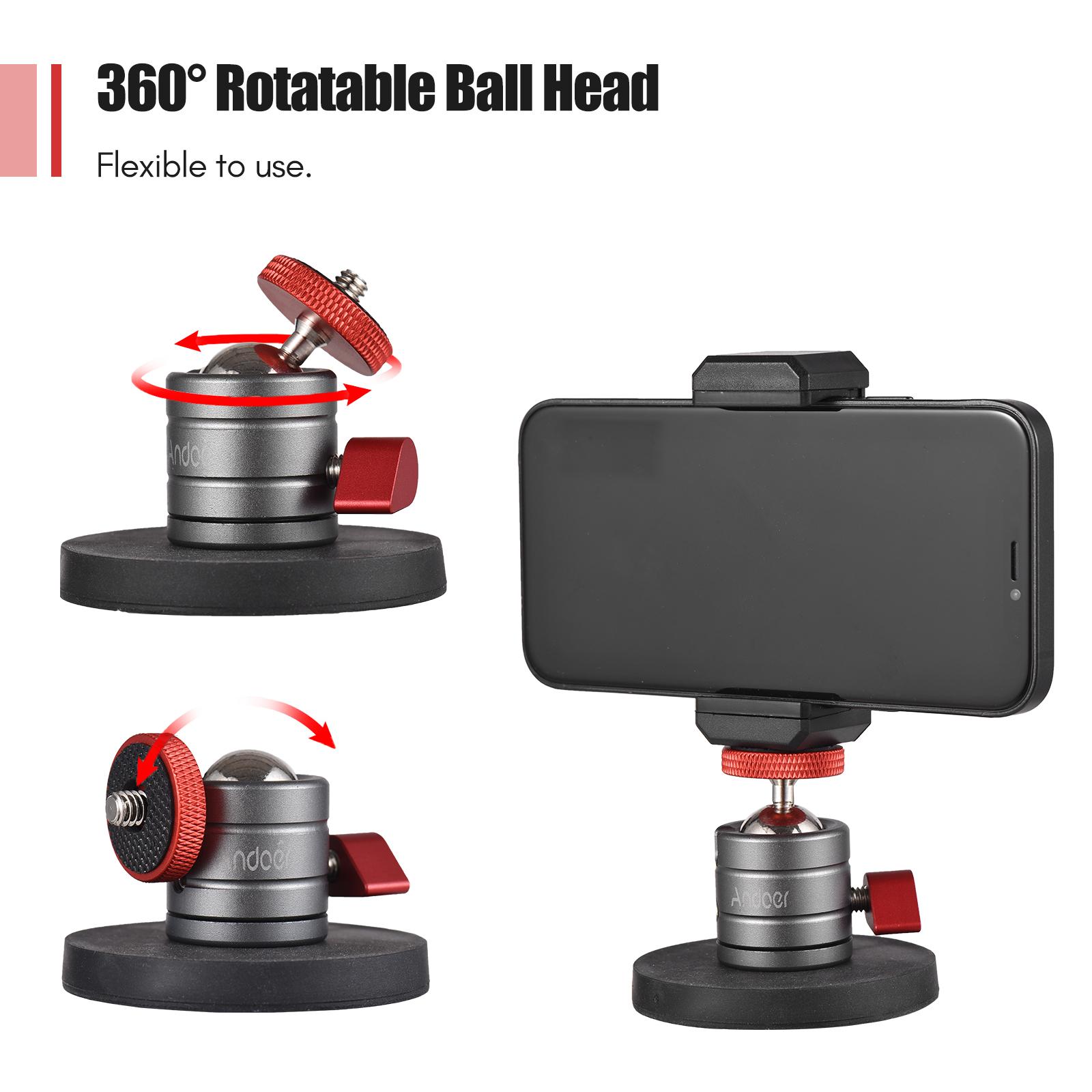 Testa A Sfera Andoer INF Mini Testa A Sfera Girevole A 360° Con Attacco