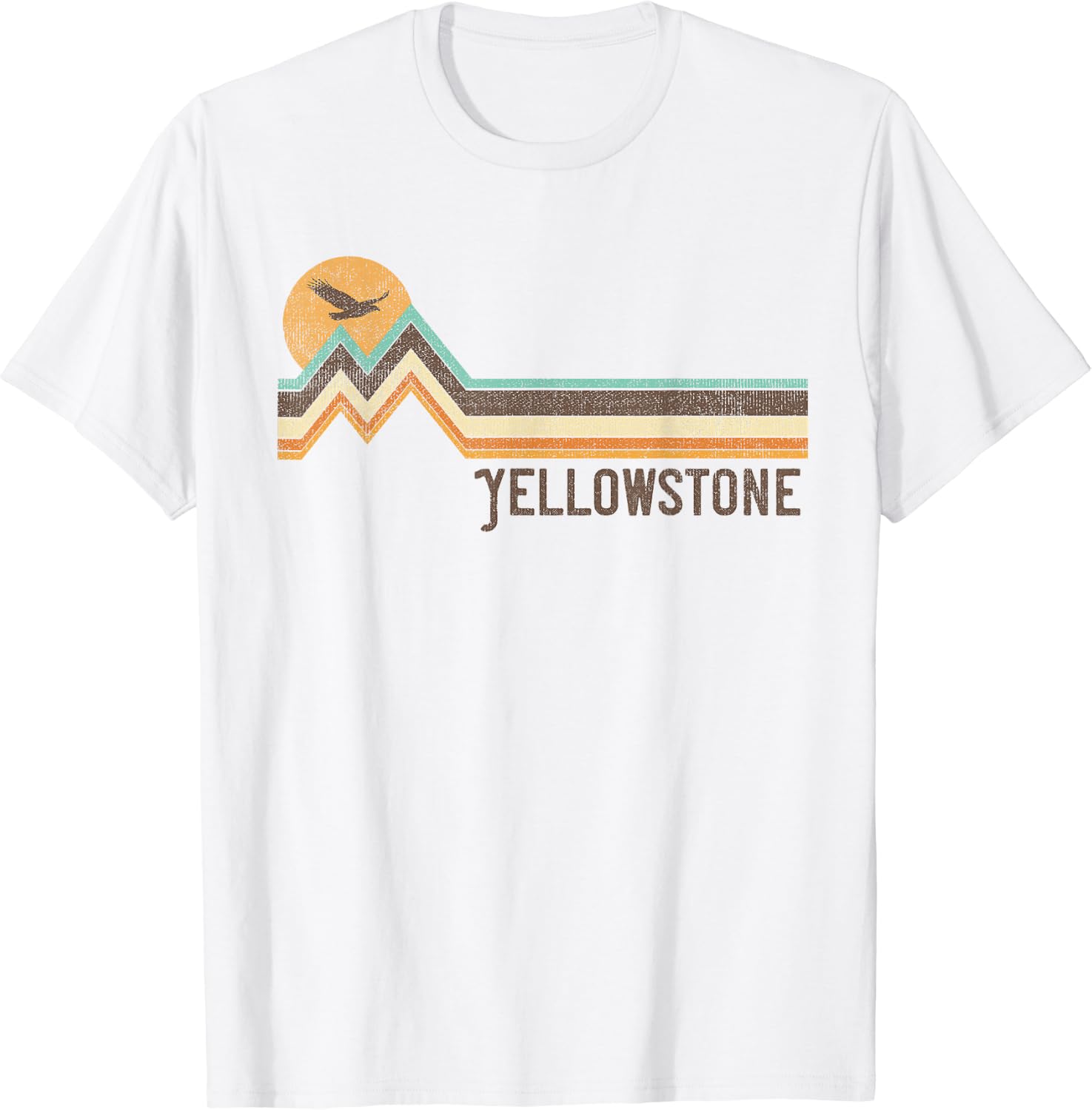 Yellowstone National Park 70s 80s Retro Vintage Distressed Men T Shirt XS белый