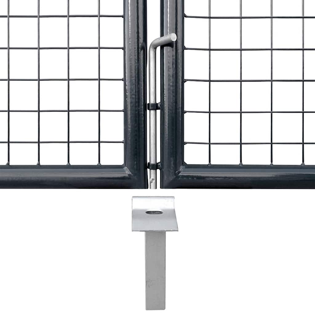 Mesh Garden Gate Anthracite 400 x 125 cm Galvanized Steel