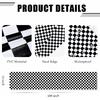 6 Pcs Checkered Table Runner Plastic 14 x 108 Inch Disposable Black and White Runner for Birthday Baby Shower Racing Party Decorations Race Car Table
