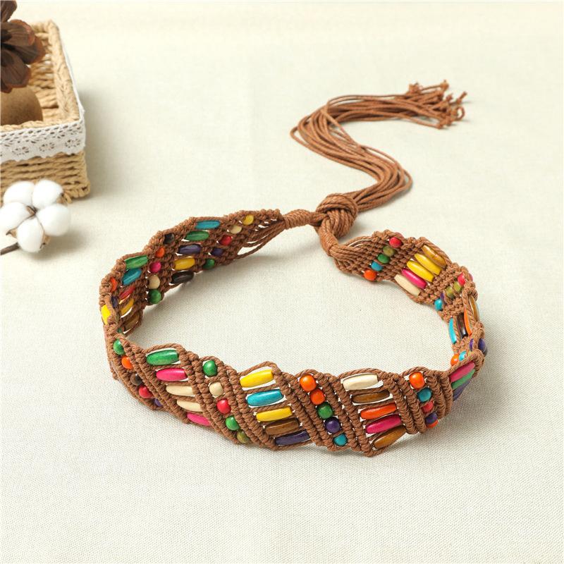 

Ethnic Style Knitting Belt Chinese Knot Girls Hanfu Belt Fashion Creative Handmade DIY Skirt Belt