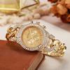 New Fashion Light Luxury Gimono Diamond Chain Strap for Women Quartz Watch for Christmas and Halloween Gifts