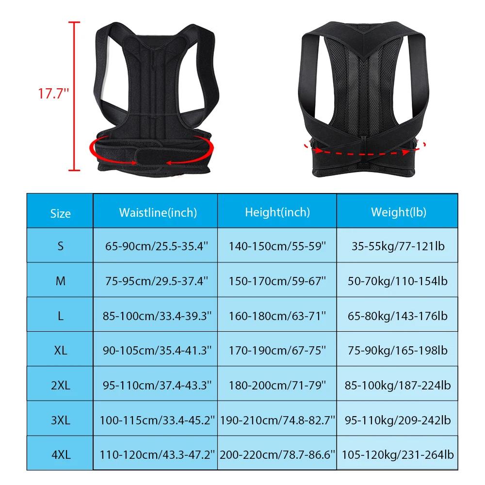 Posture Corrector for Women Men, Adjustable Back Brace Straightener, Relief for Neck/Shoulder, Scoliosis & Hunchback Correction