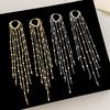 PONYKISS Sterling Silber Kette Quasten Anhänger Creolen für Damen Minimalistisch Geometrisch Fein Trendige Accessoires