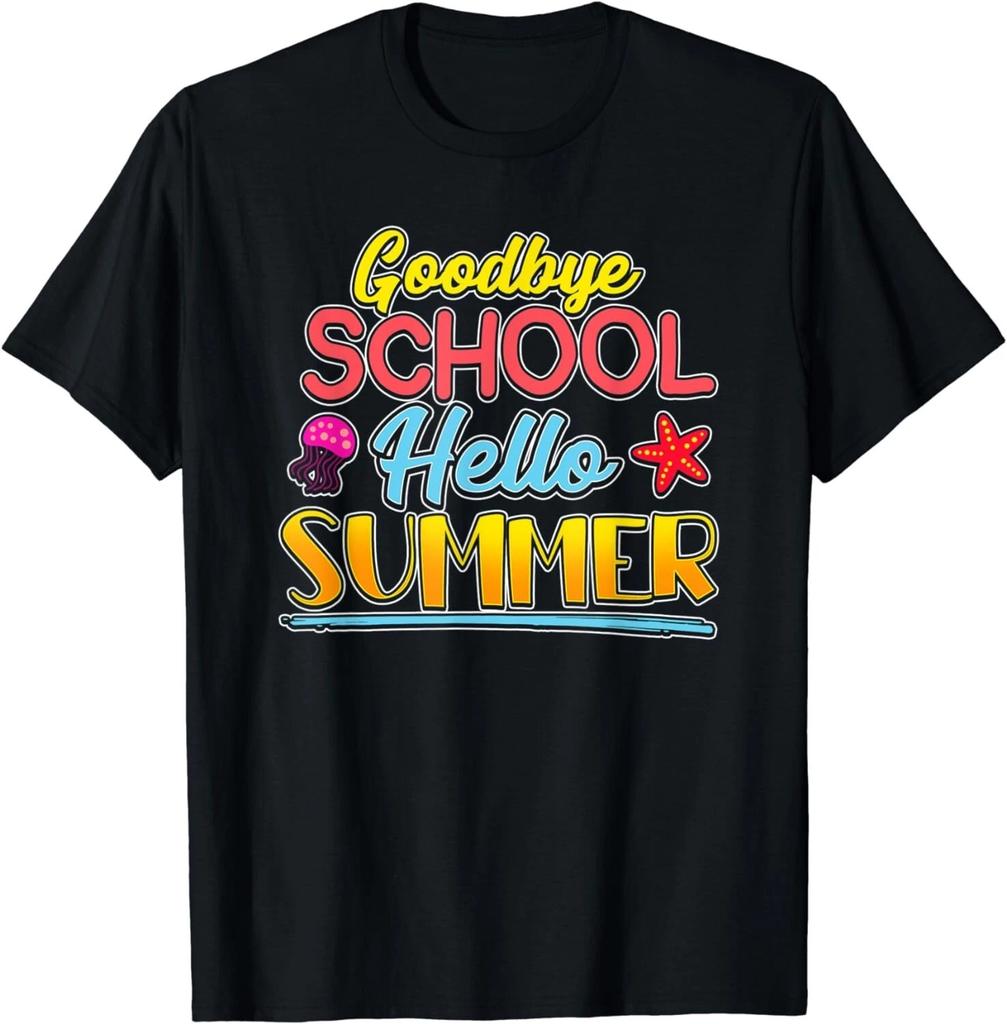 Goodbye School Hello Summer Vacation Out of School Beach Gift Unisex T-Shirt