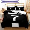 Ronaldo Champions League Ruhm Bettwäsche-Set, Atmungsaktiver Bettbezug mit Kissenbezügen, Weiche Bettwäsche für Schlafzimmer Heimdekoration, Perfektes Festival Bi