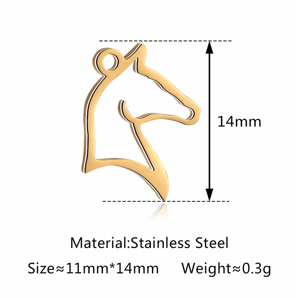 5Pcs Horse/Hat/Horseshoe/Cactus/Boot Charms Stainless Steel Western Cowboy Pendants DIY Bracelet Necklace Crafts Jewelry Making