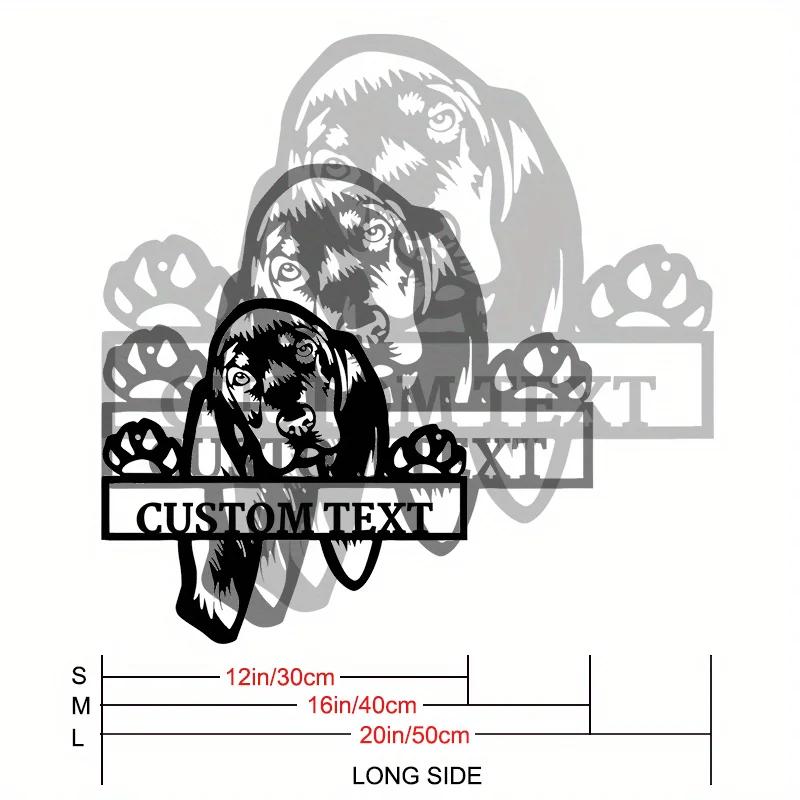 

Tailored Metal Sign Black Tan Coonhound Dog Lovers Wall Art Decor 30cm