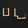 2-4pcs Stainless Steel Earrings Triangular Rectangle Earrings Hoop Fashion Jewelry Making DIY Women Men Punk Hiphop Bijoux