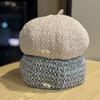 New Style Small Fragrant Black Beret for Women in Autumn Small Face Korean Temperament Octagonal Painter's Beret Hat