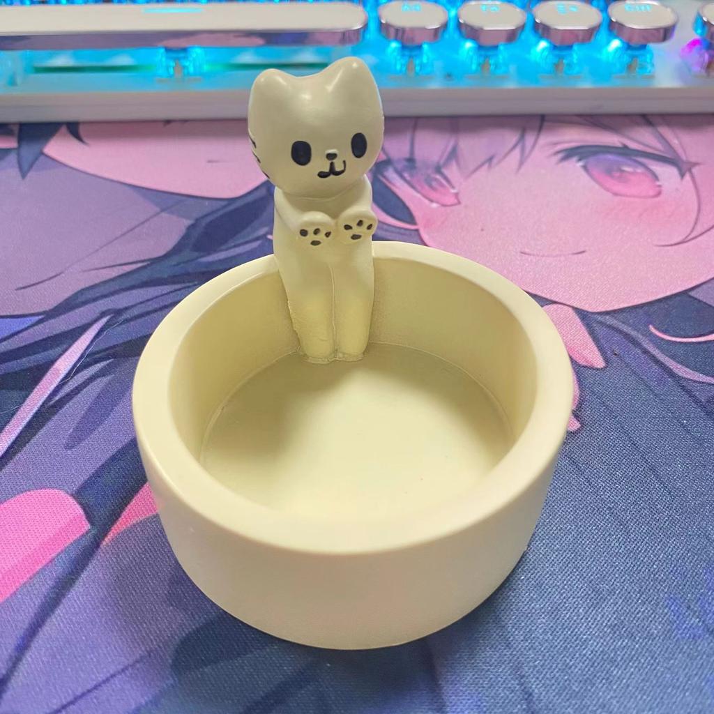 Kitten Candle Holder Cute Cat Candlestick Creative Aromatherapy Candle Holder Durable High Tempe Cartoon Candlestick Decoration