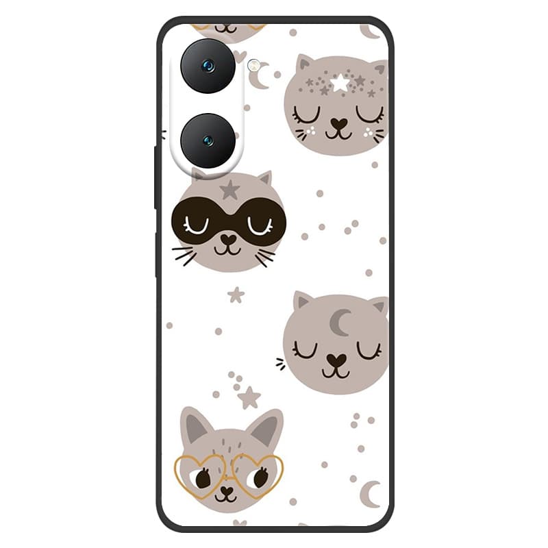 Case For Vivo Y28S Y18 Cases Y18E Y03 Y36T 4G 5G Y28E T3 Lite 5G Soft TPU Silicone Phone Cover For Vivo Y36T 4G Black Back Shell