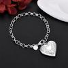 Charm Heart Shaped Frame Bracelet Photo Frame Pendant Bracelet Women Fashion and Wedding Jewelry for Various Occasion